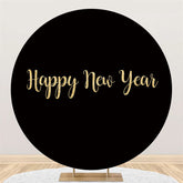 Lofaris Circle Custom Gold Glitter Happy New Year Backdrop